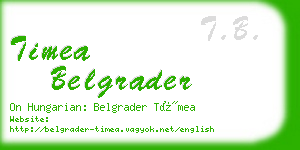 timea belgrader business card